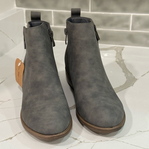 Jeossy Ankle Boots Thick Heel Low Heeled Booties for Women Size 8 Color Gray. - Picture 7 of 11